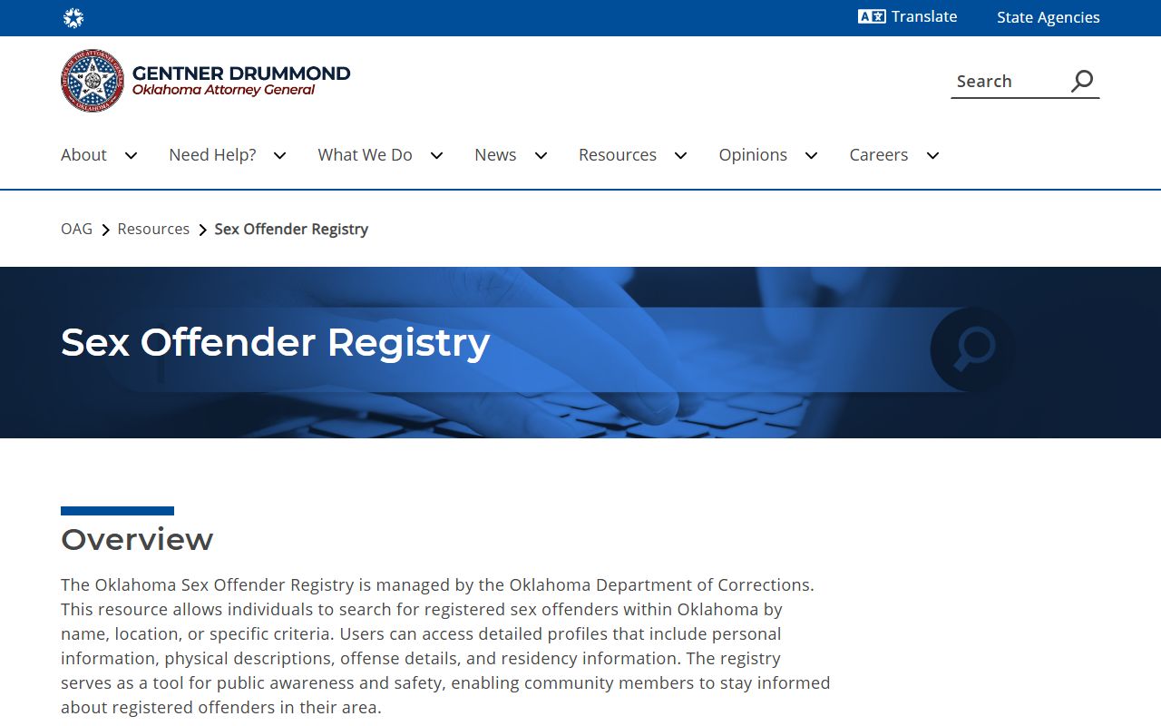 Tulsa County criminal records Oklahoma sex offender registry overview